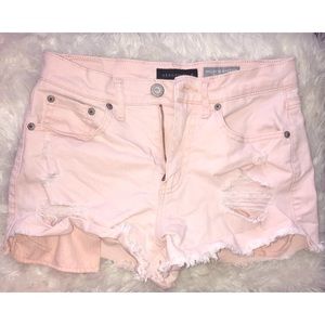 Distressed Pink Shorts